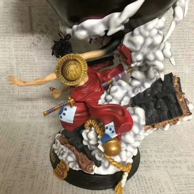 Аниме one piece F3 кимоно Luffy gear third 3 Модель Bound Man GK статуя 40 см ПВХ фигурка Wano страна коллекция игрушек