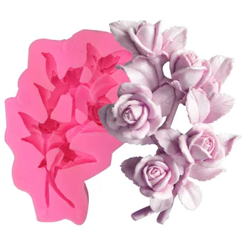 

3D Soap Mold Flower Rose Silicone Mould Decorating DIY Tools Epoxy Mold