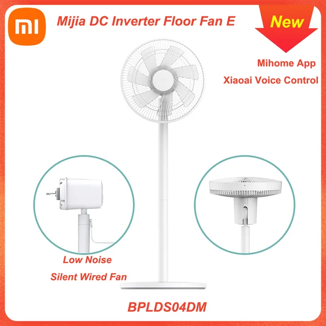 Xiaomi Mijia DC Inverter Floor Fan E BPLDS04DM Floor Table Fan 15W Mihome App Xiaoai Voice Control Low Noise Silent Wired Fan
