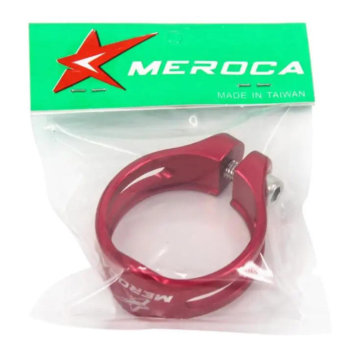 MEROCA Ultralight Locked Bicycle Seatpost Clamps For 31.6mm Seat Tube Mountain Bike Aluminum Alloy Clip 34.9mm