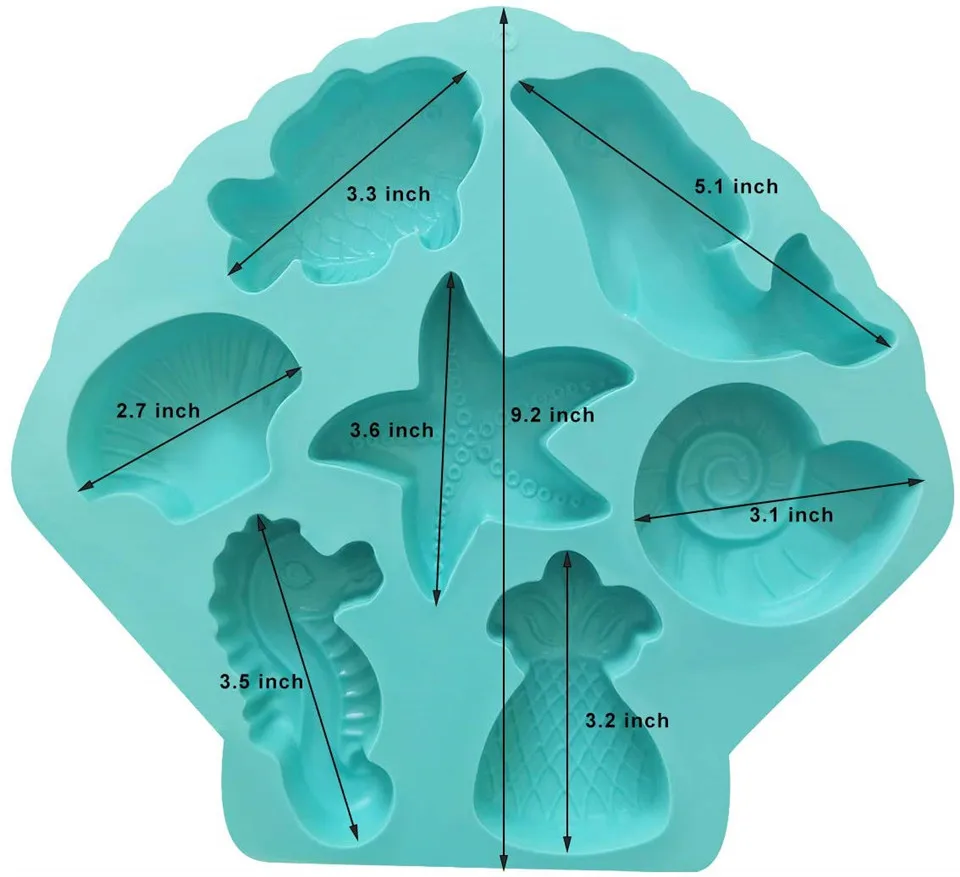 Форма для торта в форме морской раковины силиконовая форма для украшения торта инструменты форма для шоколадного фондана пресс-формы для сахара кондитерские конфеты торт дизайн