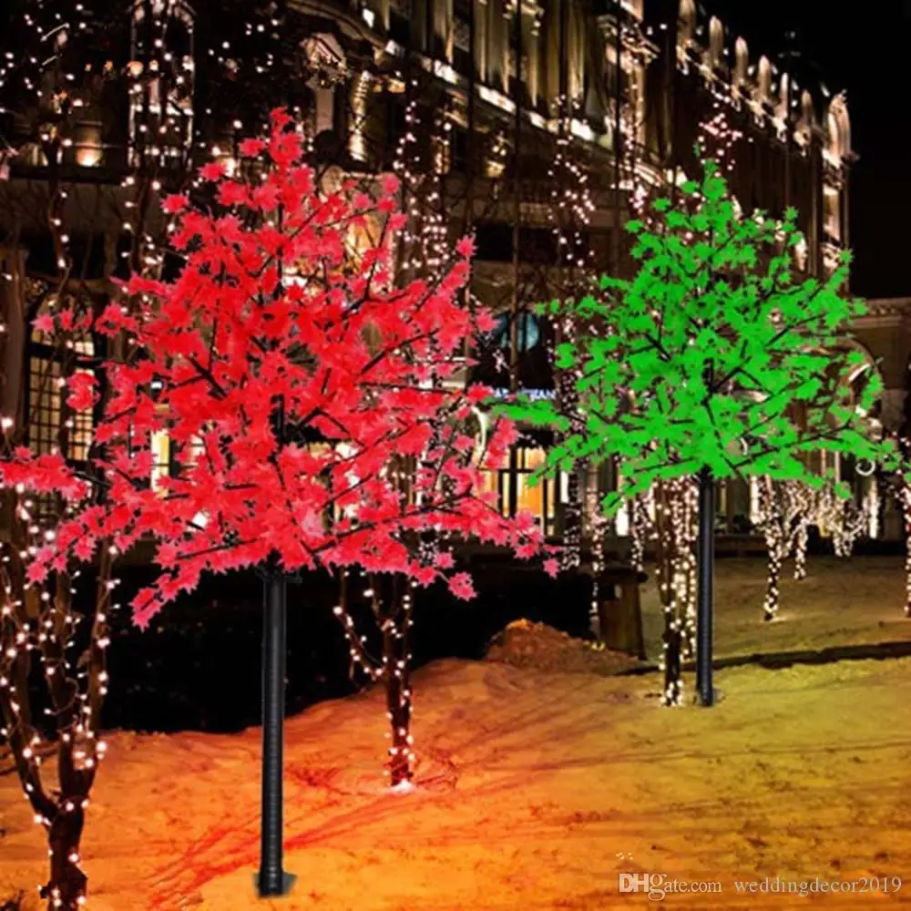 Wedding Xmas LED Cherry Blossom Trees Light 0.8m 1.5m 2m Available Home Outdoor Garden Landscape Decoration Lamp Multi Colors