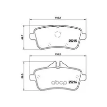Колодки Тормозные Mercedes Gl X166/Ml W166 Задние Brembo P50100 Brembo арт. P50100