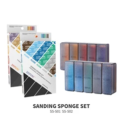 DSPIAE #180~#2500 Sanding Sponge Set  For Model Making Gundam Hobby DIY Tool