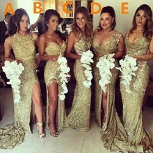yellow gold bridesmaid dresses