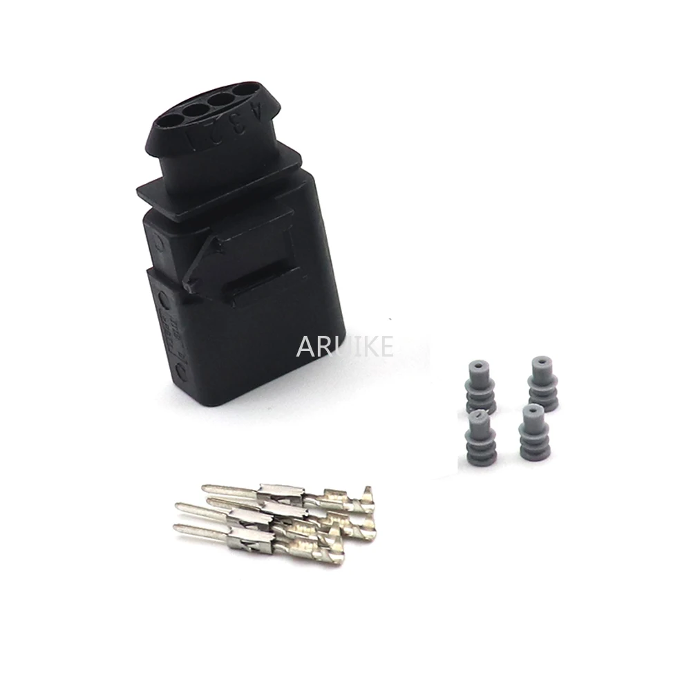 5 компл./10 компл. 4P водонепроницаемый разъем 0,5-0.8mm2 1,5 серии Автомобильный датчик температуры воды ABS разъем для VW Car PA66 черный