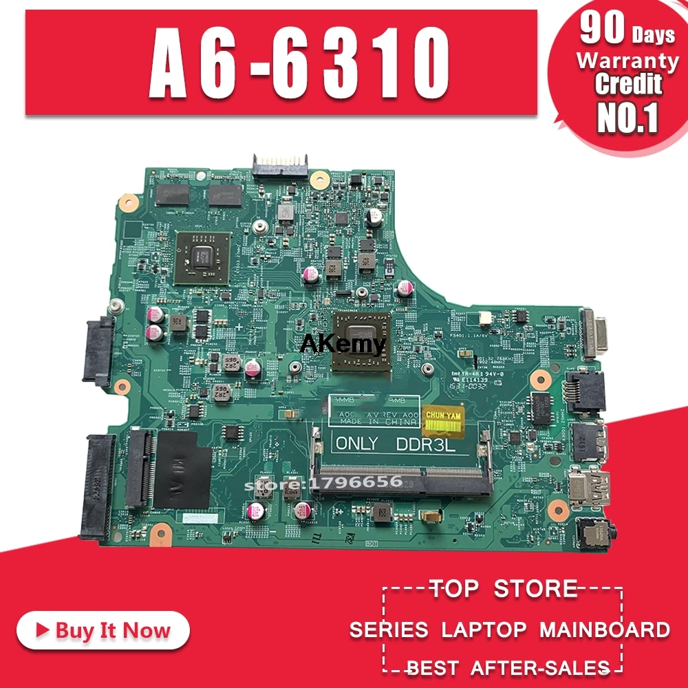 

Mainboard PYMF3 0PYMF3 13325-1 for Dell Vostro 14 3445 A6-6310 Laptop motherboard
