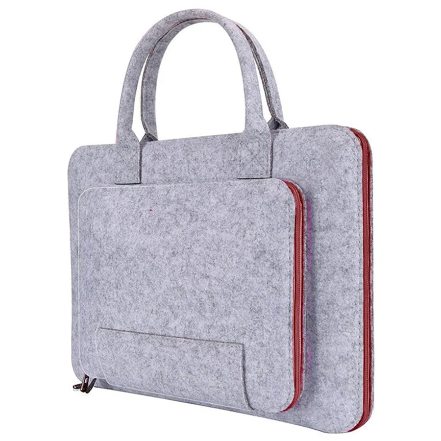 Universal Wool Felt Laptop Bag Sleeve Case for Macbook Air Pro 11 13 15 inch for Lenovo Dell HP Handbag Notebook Briefcase Pouch (32)