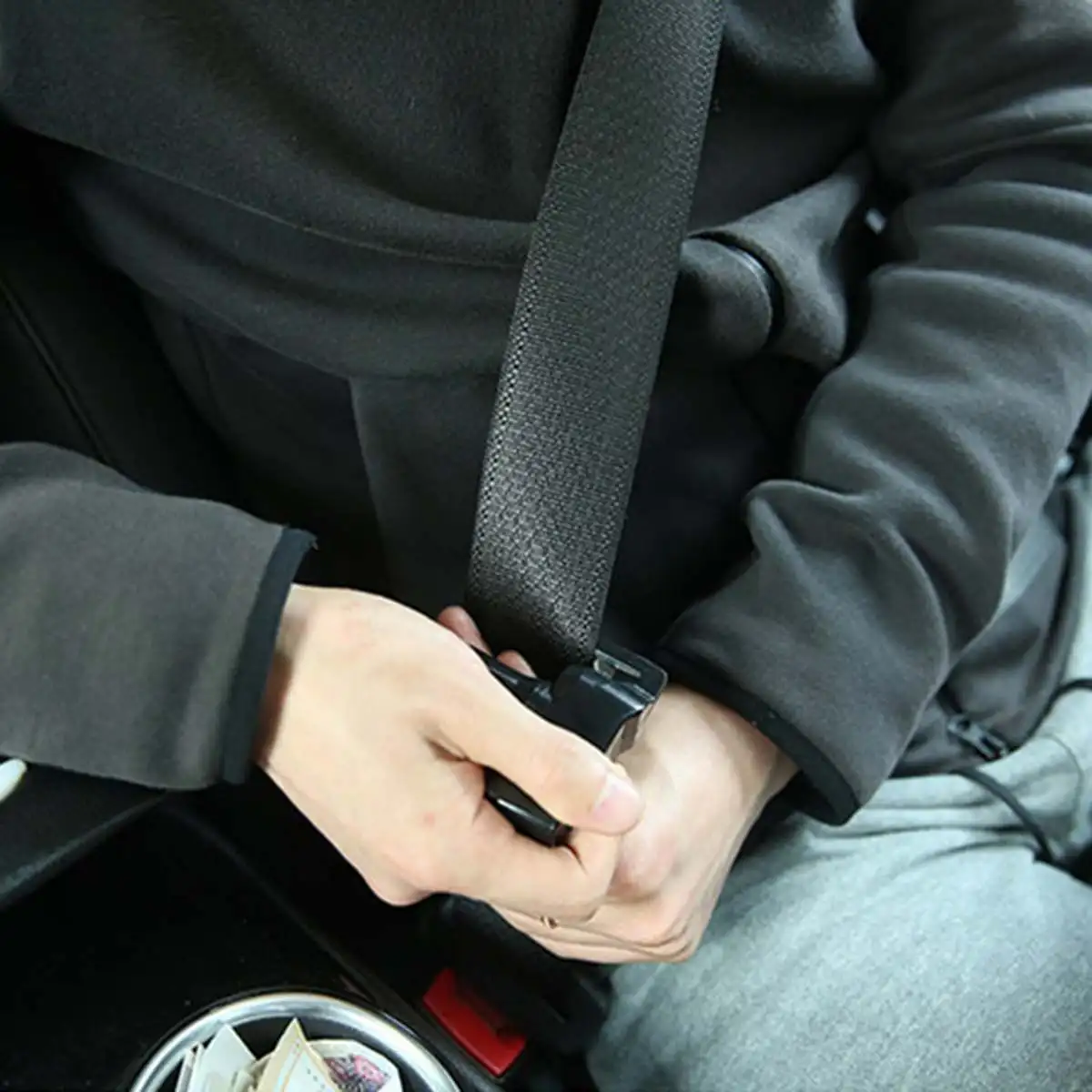 3 в 1 12-24 В 2.4A USB Автомобильное зарядное устройство портативный инструмент для аварийного выхода Окно Выключатель ремень безопасности резак черный