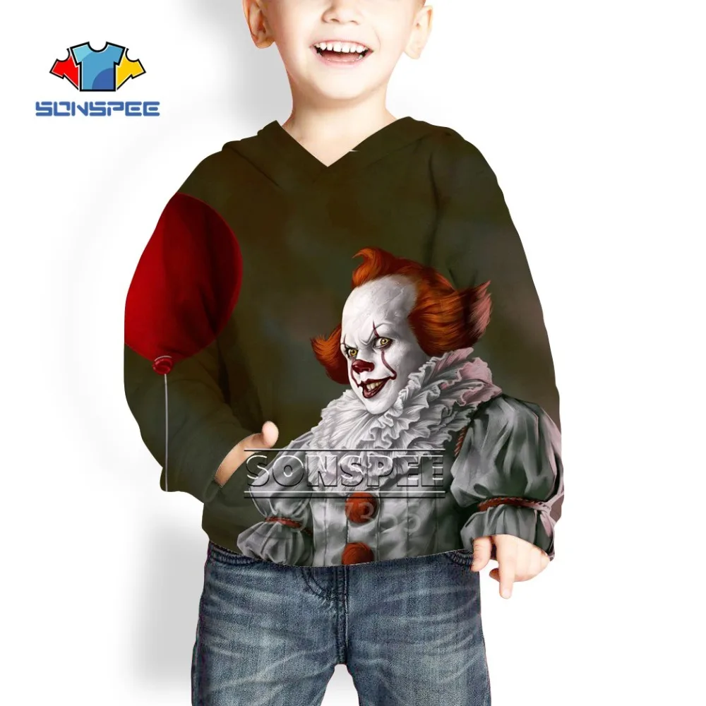 SONSPEE Stephen King's It balloon Harajuku/футболка с 3d принтом для мальчиков и девочек-подростков/толстовка/толстовки/шорты Детская одежда X220