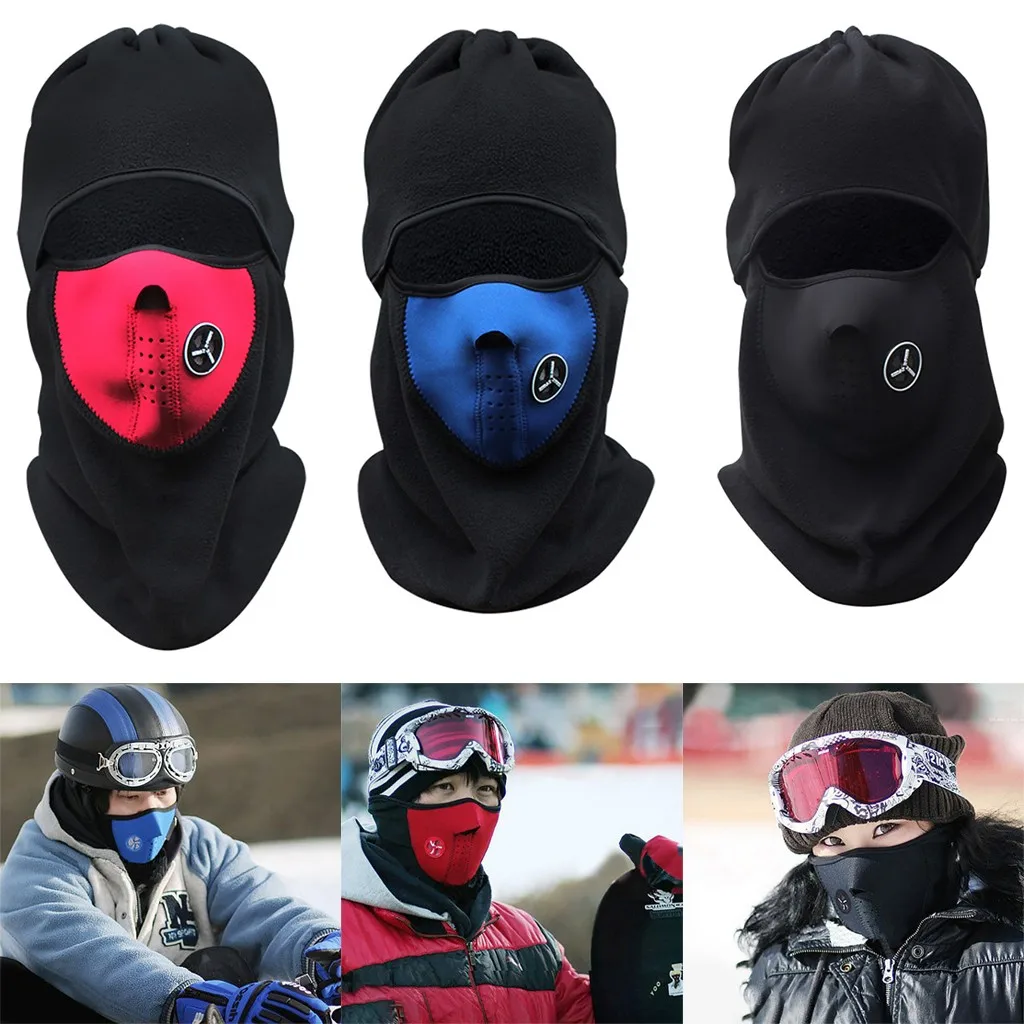 Уличная спортивная Балаклава с капюшоном, теплая маска для верховой ...