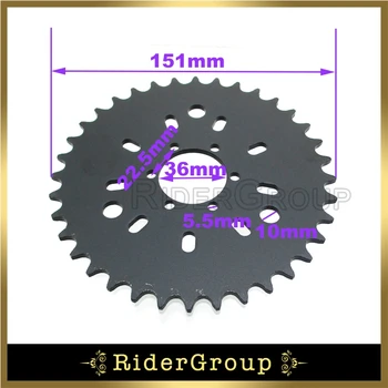 

Black 6 Hole 36T Rear Chain Sprocket For 49 50 60 80cc Engine 415 Type Chain Motorized Bicycle Motorcycle Parts
