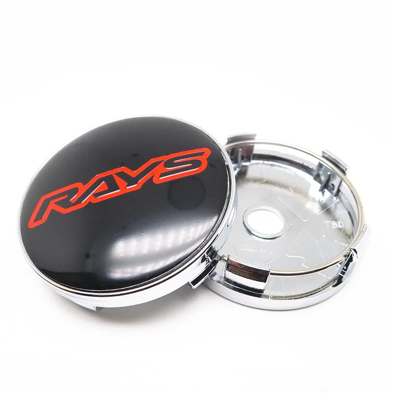 60mm Rays Wheel Center Hub Cap Car Rims Dust proof Cover Hubcaps 56mm Emblem Auto Styling Accessories 4pcs