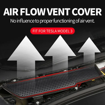 

Decorative Accessories Protective Cover ABS Car Interior Trim Anti Dust Easy Install Air Flow Vent Black For Tesla Model 3
