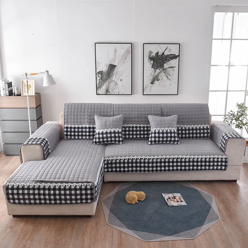 

Sofa Cushion Four Seasons Universal Fabric Anti-slip Seat Cushion Minimalist Modern Sofa Cover All Edges Included Versatile Case