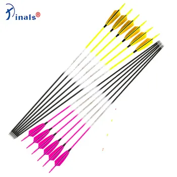 

Spine 500 600 700 800 900 1000 Archery Carbon Arrows Shaft ID4.2mm Turkey Feather Vanes Recurve Bow Longbow Hunting 12PC