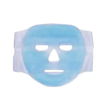 

Cold Gel Face Mask with Gel Beads Ice Face Mask for Hot Cold Therapy Soothe Puffy Tired Eyes Dark Circles Cooling Full Face Mask