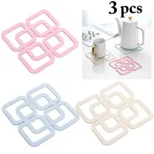 3 шт. креативные полые Жаростойкие подставки для чашек, подставки для напитков, аксессуары для чашек