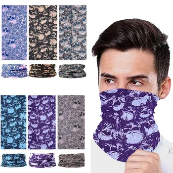 

6pcs Unisex Outdoor Headband Scarf Neck Windproof Face Cover Sun Cover Bandana Breath Masque Mouth Cover Cloth Activated