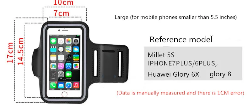 Waterproof Gym Sports Running Armband Arm Band Phone Bag Case for phone within 6 inch