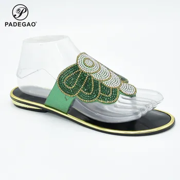 

Special Design African Women Wedding Shoe 2020 Italian Ladies Matching Shoes in Green Color