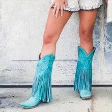 MoneRffi/женские ботинки; ботинки в байкерском стиле на низком каблуке; ковбойские ботинки с бахромой; женская обувь; сезон весна-осень; женские ботинки с бахромой; botas mujer