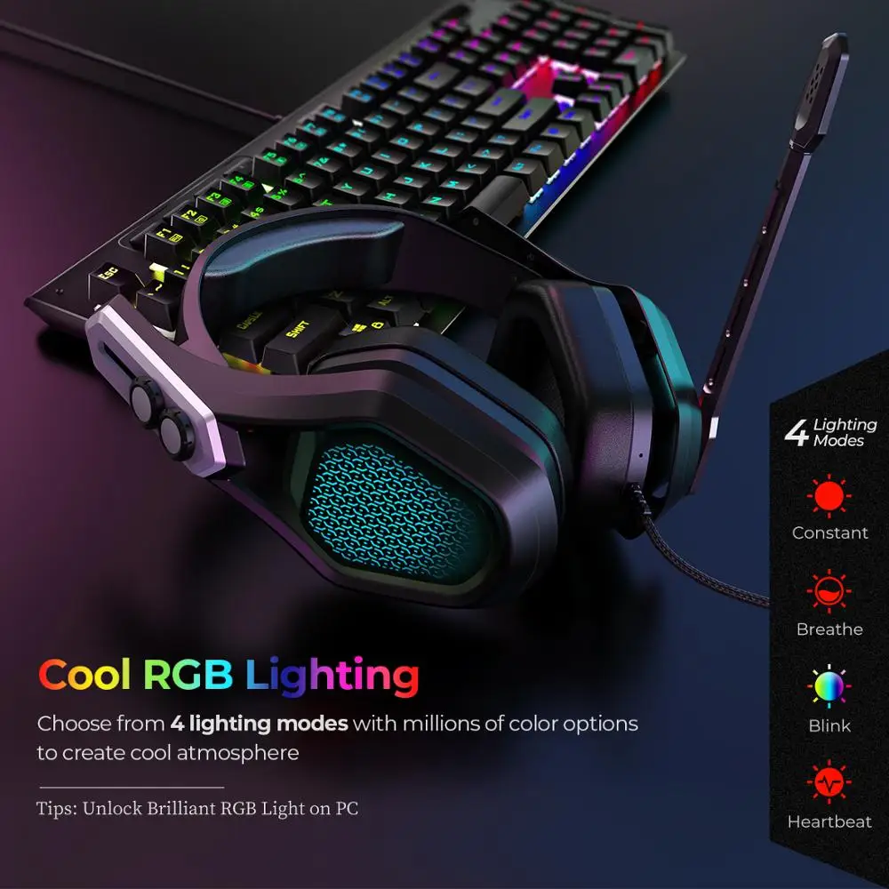 Mpow Iron Gaming Headset 7.1 Surround Sound Gaming