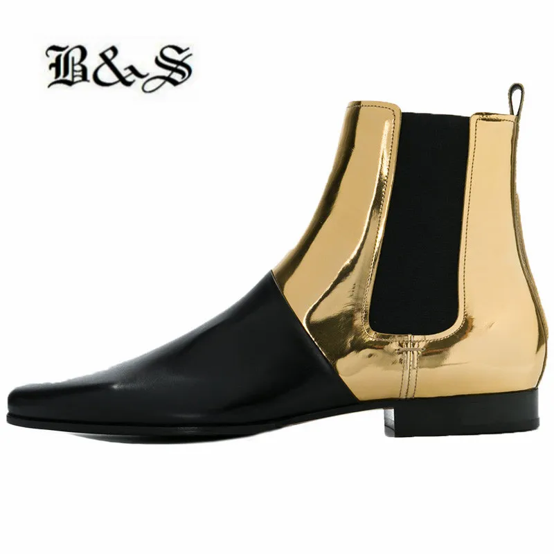 Black Street Luxury Handmade Genuine Leather Patchwork Pointed Toe