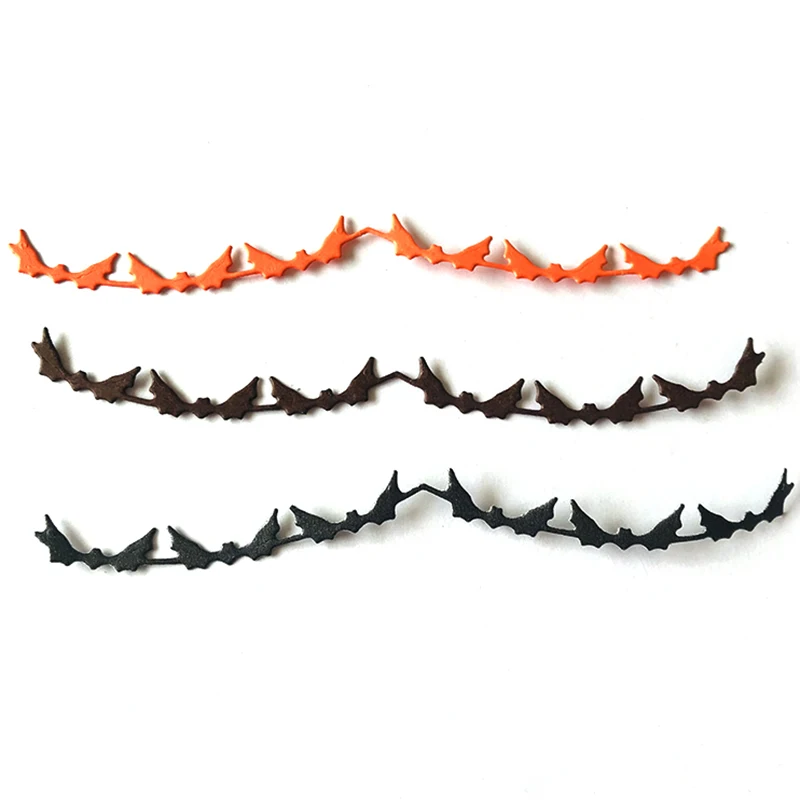 

Halloween border Metal Cutting Dies bat diy Scrapbooking Photo Album Decorative Embossing PaperCard Crafts Die 2020
