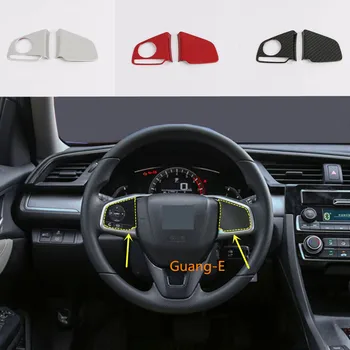 

For Honda civic 10th sedan 2016 2017 2018 2019 Car Detector Stick Low Configuration Steering Wheel Interior Kit Trim Frame 2pcs