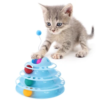

Antenna Type Four-layer Cat Turntable Self-hey Interactive Educational Cat Toy Pet Cat Toy Tower Tracks Disc
