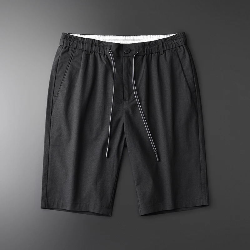 Minglu летние мужские шорты Роскошные окрашенные в пряжу повседневные мужские шорты размера плюс 4xl высокое качество повседневные спортивные облегающие мужские шорты s