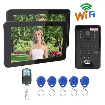 

WiFi APP Video Intercom Peephole Doorbell Camera Dual 9 Inch LCD Monitor Outdoor Night Vision Doorbell Rainproof Video Intercom