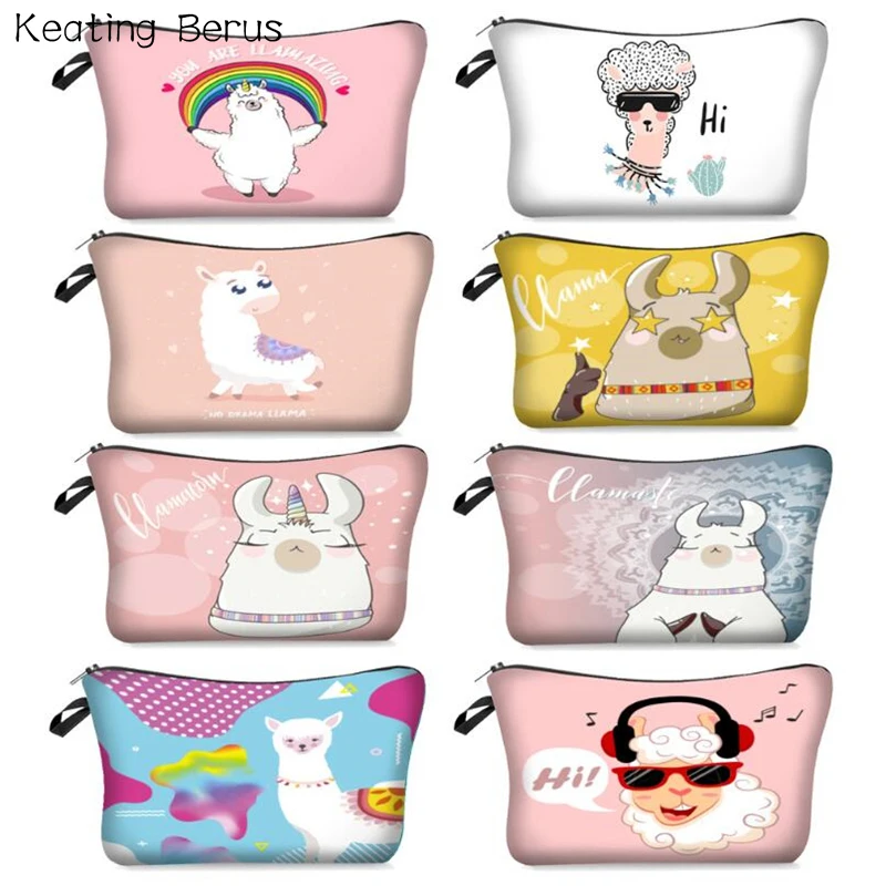

22 Colors Cute Cosmetic Bag Women Toiletry Bag 3D Animal Prints Makeup Bag Travel Organizer Storage Bag Waterproof Makeup Bag