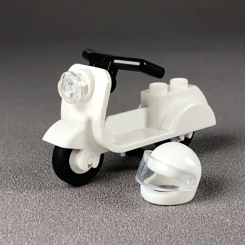 Legoings City Street View Figure Accessories Building Block Motorcycle Lamb Safety Helmet MOC Kit Brick Children DIY Toys Gift (8)