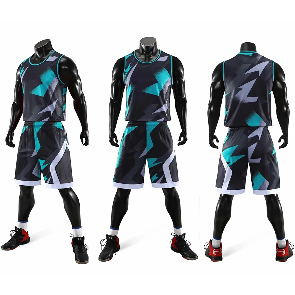 Men Basketball Jersey Sets Uniforms kits breathable Sports clothing Youth Training basketball jerseys shorts customized Basketball Jerseys