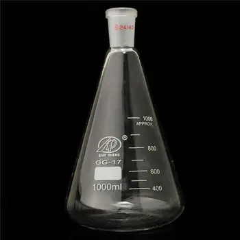 

24/40 1000ml/1L high quality glass Erlenmeyer flask Erlenmeyer flask Laboratory chemical glassware supplieslassware Supplies
