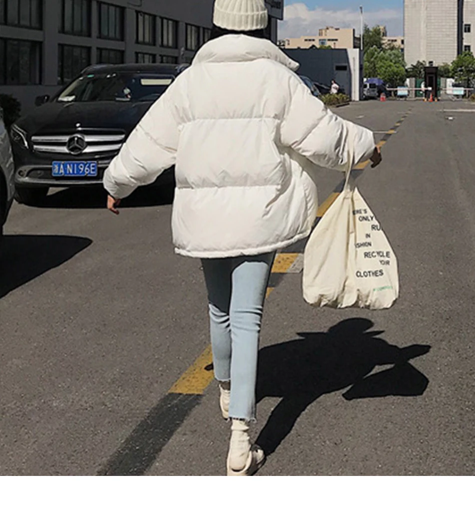 Осенне-зимняя куртка женская парка s Mujer модное пальто свободная куртка со стоячим воротником Женская парка Теплая Повседневная Пальто размера плюс