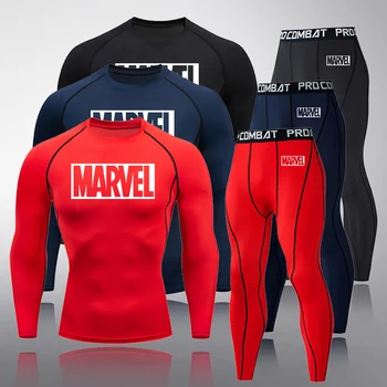 

Sports long johns underwear set track suits men set Thermal underwear winter base layer Compression clothing rashgard male kit