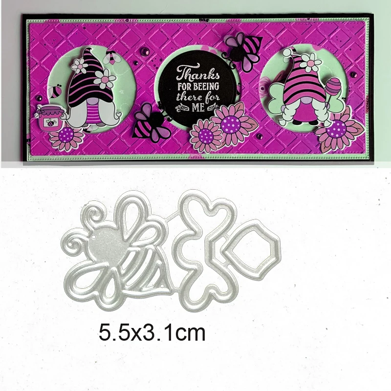 Description Picture 4 of itemMini Bee Insect Frame Metal Cutting Dies Scrapbooking Stencils Decorative Christmas Album Craft Card Making Template Supplies
