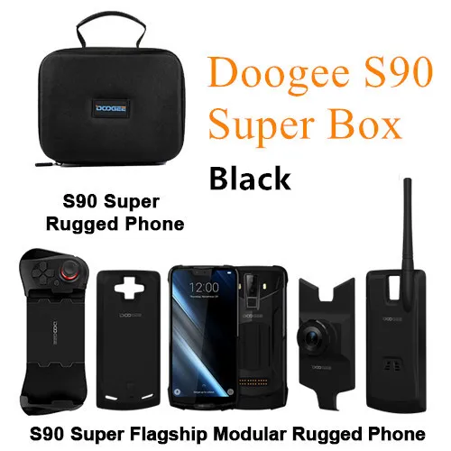 DOOGEE S90 S90 Pro Мобильный Телефон IP68 IP69K прочный мобильный телефон 6,18 дюймов ips дисплей 5050 мАч MT6771 Восьмиядерный 6 ГБ 128 ГБ Android 8,1 - Цвет: Black With Gamepad