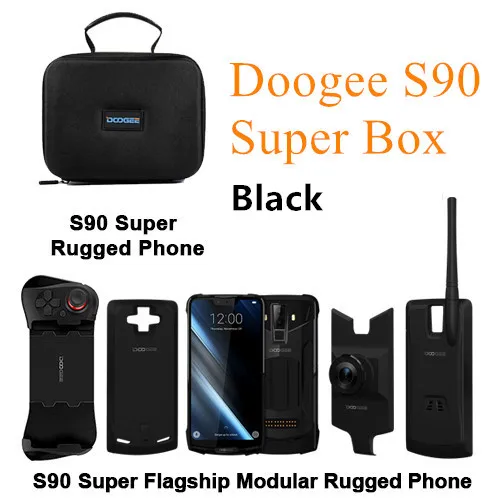 Black With Gamepad DOOGEE S90 S90 Pro Мобильный Телефон IP68 IP69K прочный мобильный телефон 6,18 дюймов ips дисплей 5050 мАч MT6771 Восьмиядерный 6 ГБ 128 ГБ Android 8,1 - Цвет: Black With Gamepad