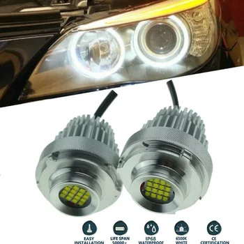 

2pcs Angel Eyes LED Markers 80W Halo Rings Headlight Bulbs for BMW E60 E61 easy to install - great results