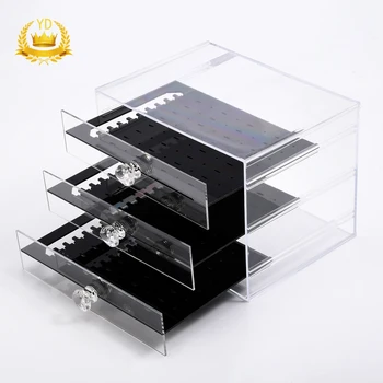 

Hot Transparent Acrylic Crystal Jewelry Showing Shelf Necklace Rack Box Earrings Hanger Nail Jewelry Storage Box Makeup Storage