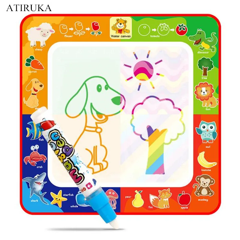 Водный коврик для рисования многоразовая доска каракули с волшебной ручкой