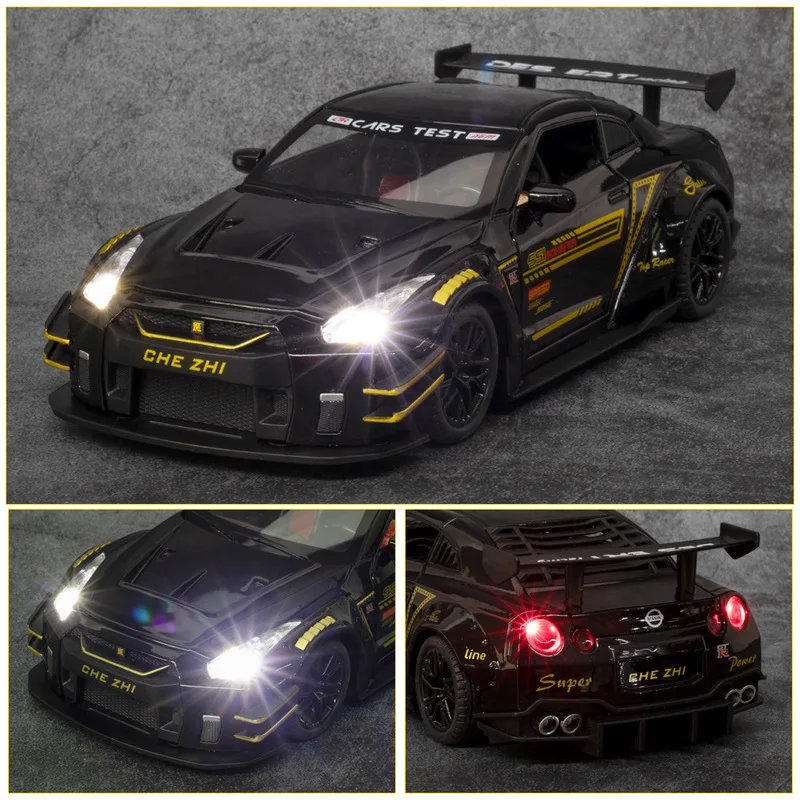 1:24 Nissan Skyline Ares GTR R35 Diecasts & Toy Vehicles Metal Toy Car Model High Simulation Pull Back Collection Kids Toys 4