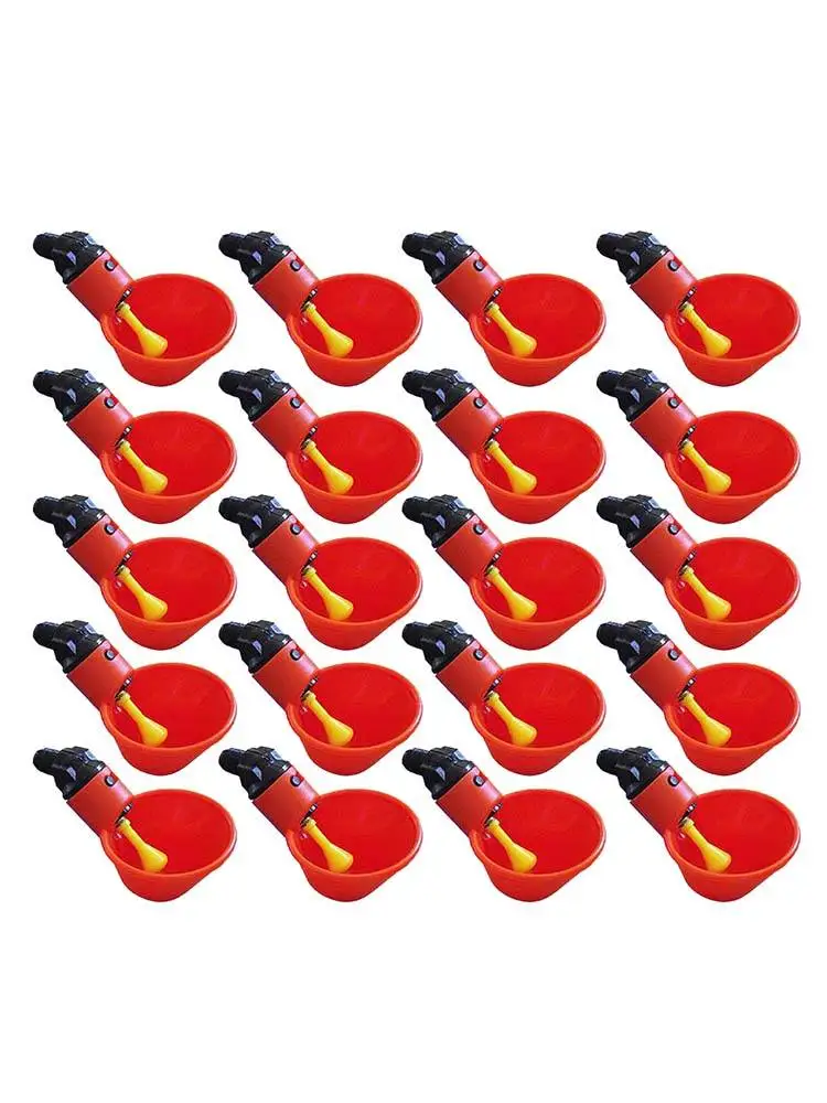 20pcs Automatic Chicken Drinker Cups Poultry Drinking Bird Waterer Coop System