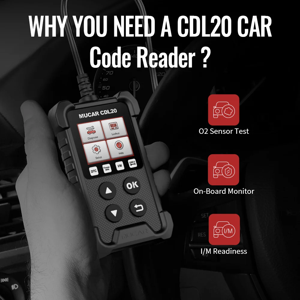 MUCAR CDL20 Lifetime Free Obd2 Car Auto Diagnostic Tools Obd 2 Scanner Automotivo Code Reader Check Engine PK ELM 327