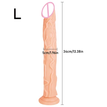 34*5CM Super Long Dildos Realistic Big Penis Soft Large Dick Sex Toys for Women Masturbation Sex Products Huge Phallus Anal Plug 2