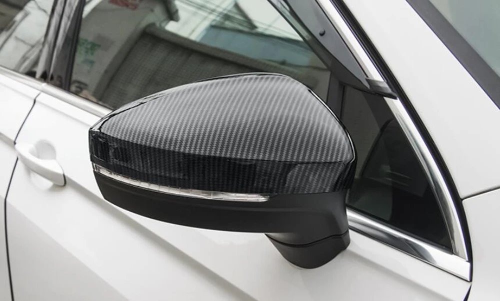 Carbon Fiber Car Accessories Крыло зеркала заднего вида отделки Замена для VW Tiguan MK2 Touareg MK3(ЕС